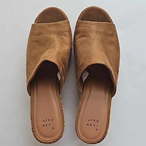 Brown Cork Wedge Heel Sandals by a new day 8.5 - Picture 1 of 4